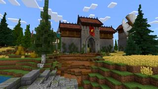 Screenshot of the Minecraft Bedrock Marketplace product Cute Village Alpine created by CrackedCubes.