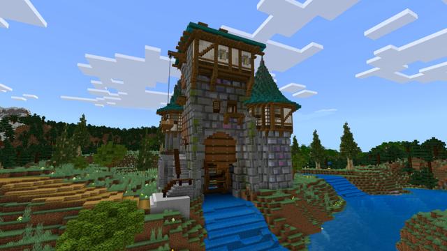 Screenshot of the Minecraft Bedrock Marketplace product Cute Village Medieval created by CrackedCubes.