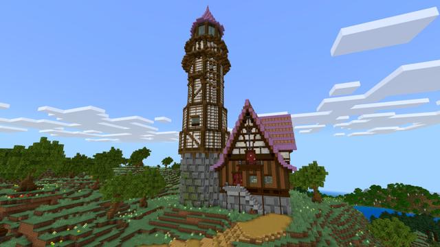 Screenshot of the Minecraft Bedrock Marketplace product Cute Village Medieval created by CrackedCubes.