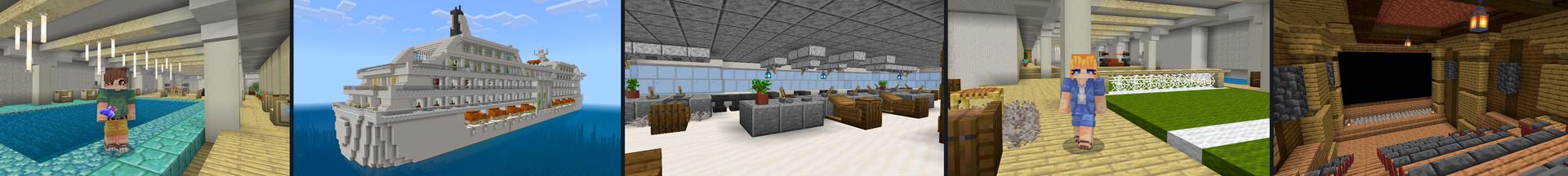 Panorama of the Minecraft Bedrock Marketplace product Deluxe Cruise created by CrackedCubes.