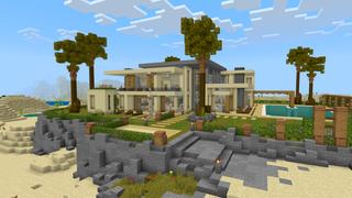 Screenshot of the Minecraft Bedrock Marketplace product Desert Biome Mansion created by CrackedCubes.