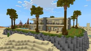 Screenshot of the Minecraft Bedrock Marketplace product Desert Biome Mansion created by CrackedCubes.
