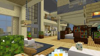 Screenshot of the Minecraft Bedrock Marketplace product Desert Biome Mansion created by CrackedCubes.