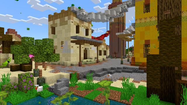 Screenshot of the Minecraft Bedrock Marketplace product Desert Oasis created by CrackedCubes.