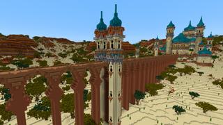 Screenshot of the Minecraft Bedrock Marketplace product Desert Refuge created by CrackedCubes.