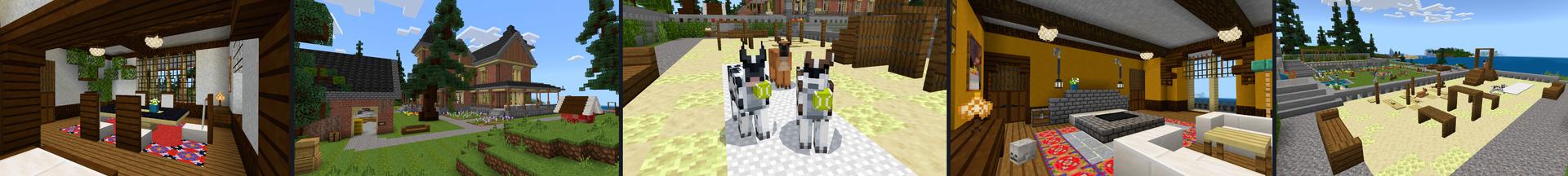 Panorama of the Minecraft Bedrock Marketplace product Dog Sanctuary created by CrackedCubes.
