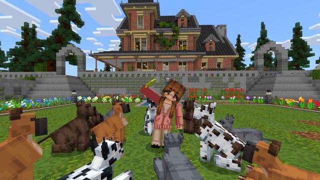 Screenshot of the Minecraft Bedrock Marketplace product Dog Sanctuary created by CrackedCubes.