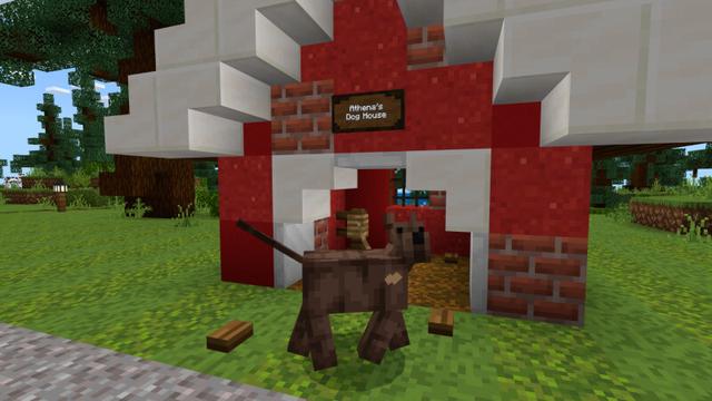 Screenshot of the Minecraft Bedrock Marketplace product Dog Sanctuary created by CrackedCubes.