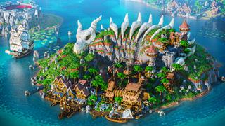 Thumbnail of the Minecraft Bedrock Marketplace product Dragon Skeleton Island created by CrackedCubes.