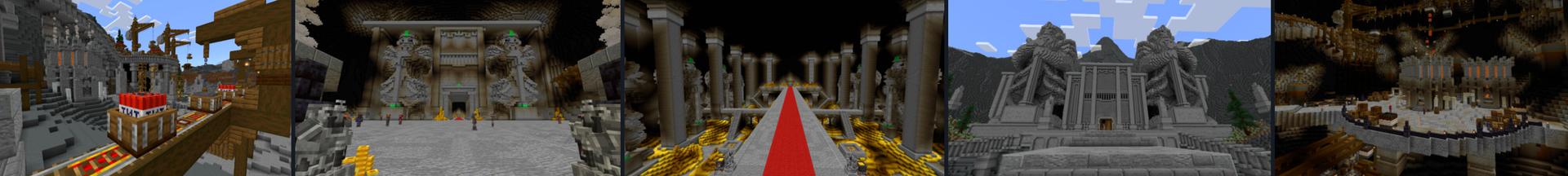 Panorama of the Minecraft Bedrock Marketplace product Dwarven Mines created by CrackedCubes.