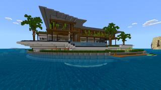 Screenshot of the Minecraft Bedrock Marketplace product Schwebendes Herrenhaus created by CrackedCubes.