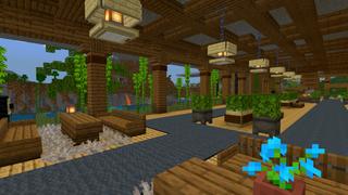 Screenshot of the Minecraft Bedrock Marketplace product Schwebendes Herrenhaus created by CrackedCubes.
