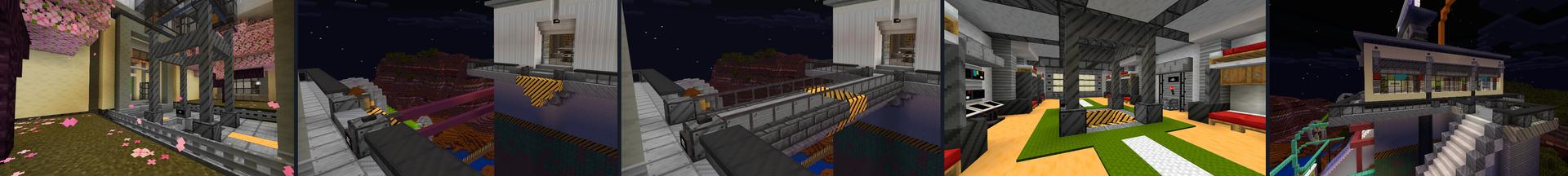 Panorama of the Minecraft Bedrock Marketplace product Futuristic Neon Base created by CrackedCubes.