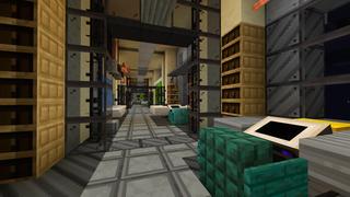 Screenshot of the Minecraft Bedrock Marketplace product Futuristic Neon Base created by CrackedCubes.