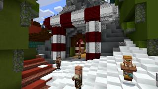 Screenshot of the Minecraft Bedrock Marketplace product Giant Candy Canes created by CrackedCubes.
