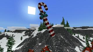 Screenshot of the Minecraft Bedrock Marketplace product Giant Candy Canes created by CrackedCubes.