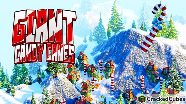 Thumbnail of the Minecraft Bedrock Marketplace product Giant Candy Canes created by CrackedCubes.