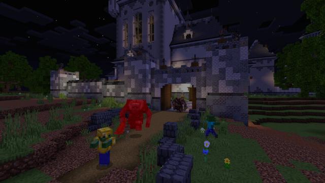 Screenshot of the Minecraft Bedrock Marketplace product Gothic Castle Defense created by CrackedCubes.