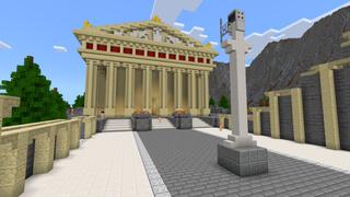 Screenshot of the Minecraft Bedrock Marketplace product Greek World created by CrackedCubes.