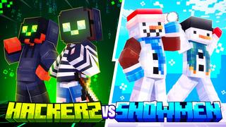 Thumbnail of the Minecraft Bedrock Marketplace product Hackerz vs Snowmen created by CrackedCubes.