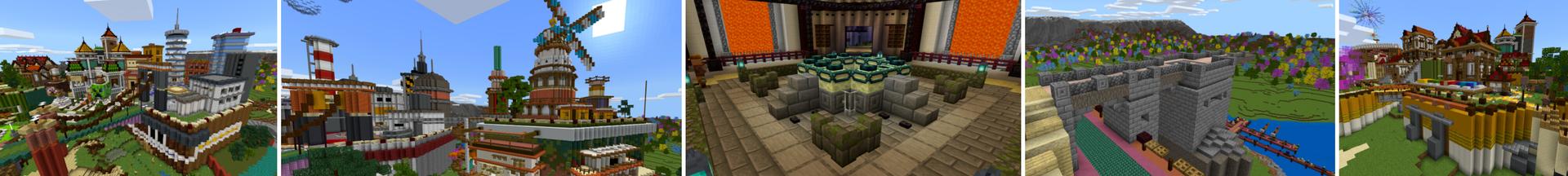 Panorama of the Minecraft Bedrock Marketplace product Hex City created by CrackedCubes.