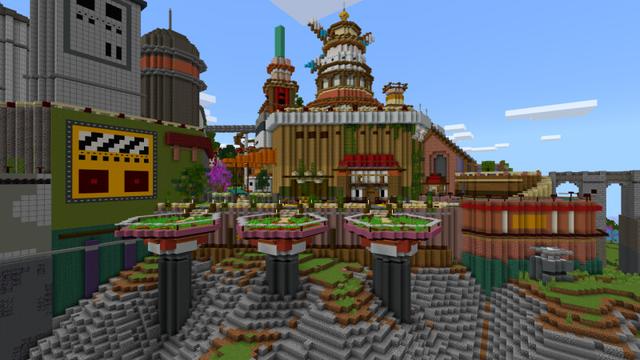 Screenshot of the Minecraft Bedrock Marketplace product Hex City created by CrackedCubes.