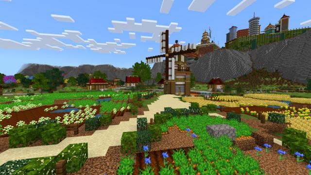 Screenshot of the Minecraft Bedrock Marketplace product Hex City created by CrackedCubes.