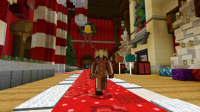 Screenshot of the Minecraft Bedrock Marketplace product Holiday Winter Mansion 2 created by CrackedCubes.