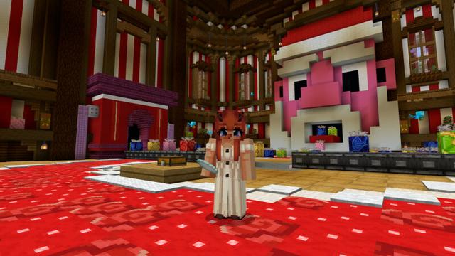 Screenshot of the Minecraft Bedrock Marketplace product Holiday Winter Mansion 2 created by CrackedCubes.