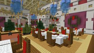 Screenshot of the Minecraft Bedrock Marketplace product Holiday Winter Mansion created by CrackedCubes.