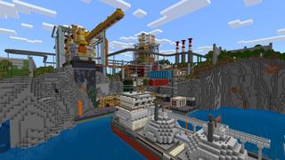 Screenshot of the Minecraft Bedrock Marketplace product Industrial Site created by CrackedCubes.