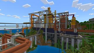 Screenshot of the Minecraft Bedrock Marketplace product Industrial Site created by CrackedCubes.