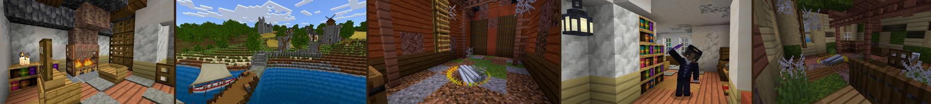 Panorama of the Minecraft Bedrock Marketplace product Island Escape created by CrackedCubes.