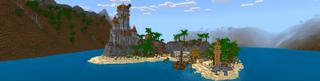Panorama of the Minecraft Bedrock Marketplace product Jungle Island created by CrackedCubes.
