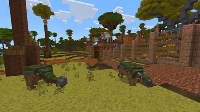 Screenshot of the Minecraft Bedrock Marketplace product Jurassic Safari created by CrackedCubes.