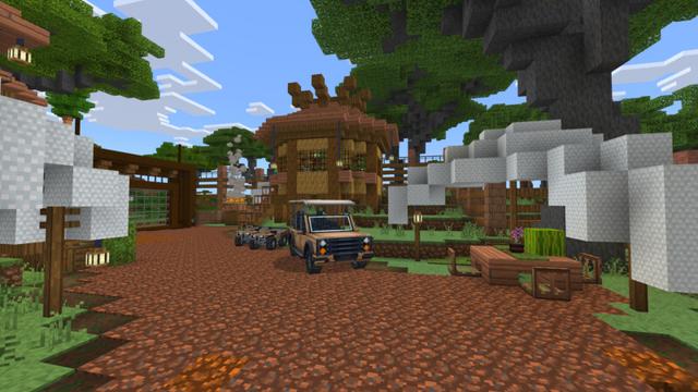 Screenshot of the Minecraft Bedrock Marketplace product Jurassic Safari created by CrackedCubes.