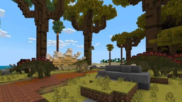 Screenshot of the Minecraft Bedrock Marketplace product Jurassic Safari created by CrackedCubes.