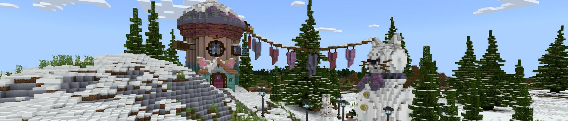 Panorama of the Minecraft Bedrock Marketplace product Kitty Cafe created by CrackedCubes.