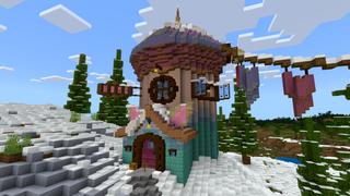 Screenshot of the Minecraft Bedrock Marketplace product Kitty Cafe created by CrackedCubes.