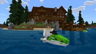 Screenshot of the Minecraft Bedrock Marketplace product Lake Mansion created by CrackedCubes.