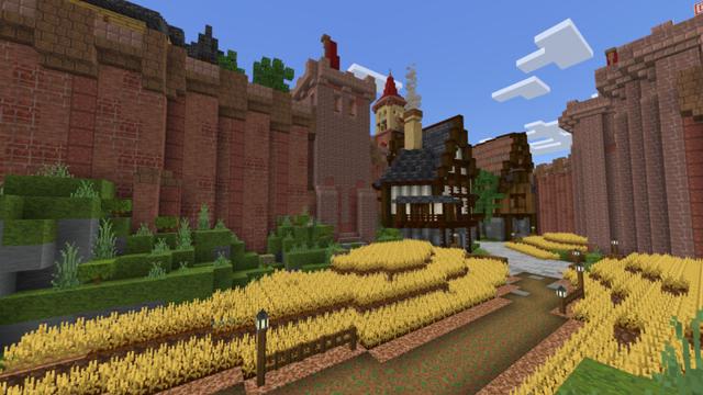 Screenshot of the Minecraft Bedrock Marketplace product Medieval Island Kingdom created by CrackedCubes.