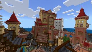 Screenshot of the Minecraft Bedrock Marketplace product Medieval Island Kingdom created by CrackedCubes.