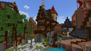 Screenshot of the Minecraft Bedrock Marketplace product Medieval Island Kingdom created by CrackedCubes.