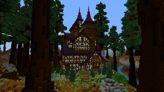 Screenshot of the Minecraft Bedrock Marketplace product Medieval Mansion created by CrackedCubes.