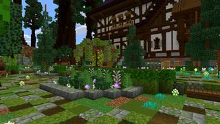 Screenshot of the Minecraft Bedrock Marketplace product Medieval Mansion created by CrackedCubes.