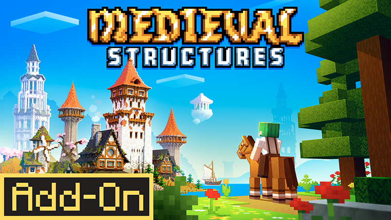 Thumbnail of the Minecraft Bedrock Marketplace product Medieval Structures Add-On (1.0) created by CrackedCubes.