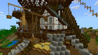Screenshot of the Minecraft Bedrock Marketplace product Medieval Tree Mansion created by CrackedCubes.
