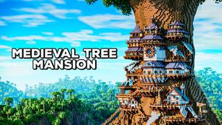 Thumbnail of the Minecraft Bedrock Marketplace product Medieval Tree Mansion created by CrackedCubes.