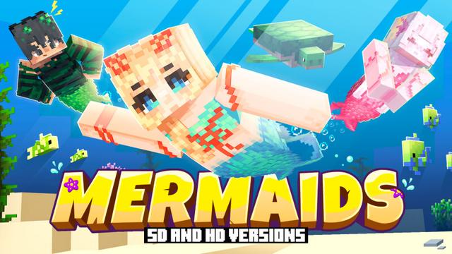 Thumbnail of the Minecraft Bedrock Marketplace product Mermaids (SD and HD Versions) created by CrackedCubes.