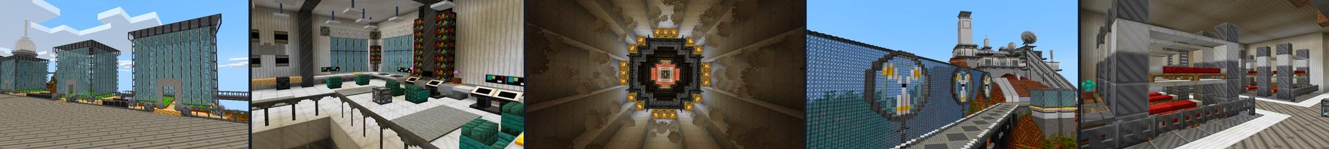 Panorama of the Minecraft Bedrock Marketplace product Mesa Sci-Fi Base created by CrackedCubes.